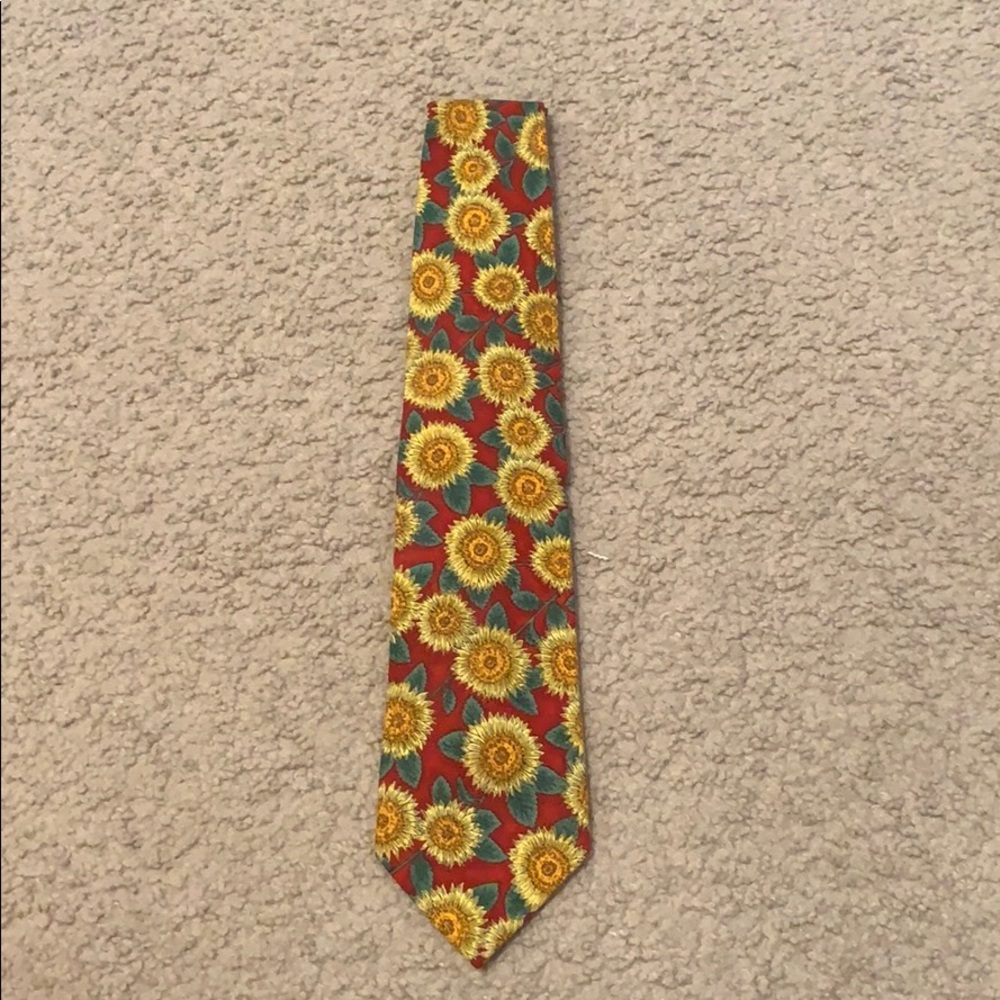 Aeropostale Red Sunflower Tie